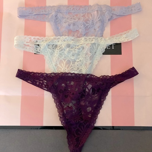 3/$30 NWT VS sexy lace V string - deep purple/burgundy - Picture 6 of 10